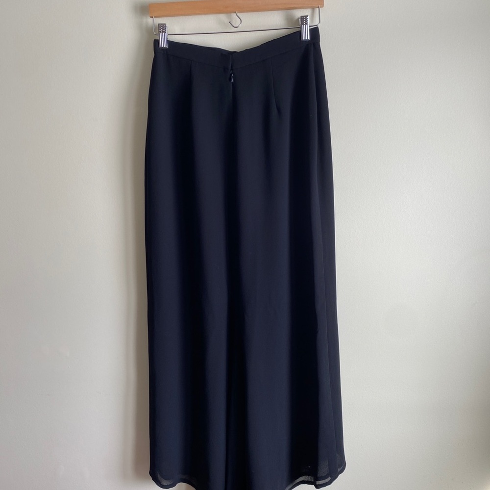 Vintage Nu Mode Black Maxi Skirt High Low Asymmetrical - Picture 2 of 4